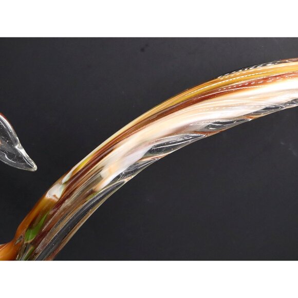 Vintage Hand Blown Art Glass Roadrunner or Pheasant 18" Tall Colorful - Picture 7 of 16